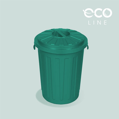 Cubo De Basura Eco / Papelera Polivalente Con Tapa Cerrable, Grande, Plástico Resistente (pp), 23 L, Mats, Verde_5