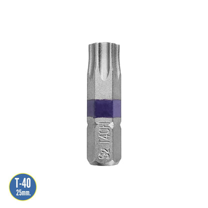 Puntas Destornillador Torx 40 Inviolable (2 Piezas). Acero S2 Al Cromo Vanadio. Puntas Hexagonales, Destorpuntas,_1