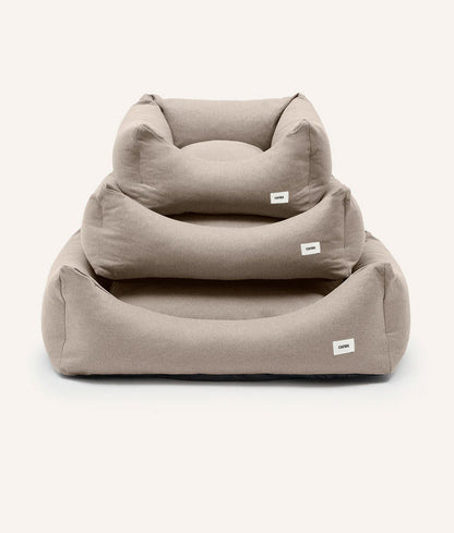 Cafide Cama De Material Reciclado Para Perro Con Tejido Basic Beige. Modelo Snozy.