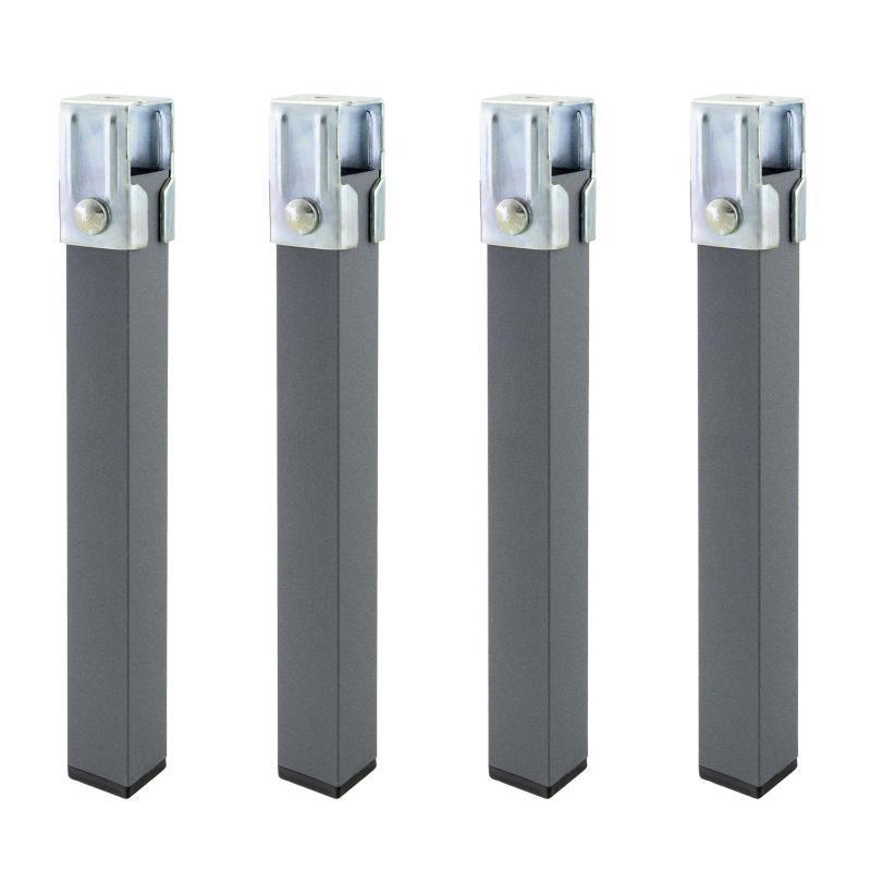 Juego Patas Somier Cuadradas (4 Unidades) Tubo 30x30 Mm. Para Somier De 40x30 Mm. Altura 25 Cm._0