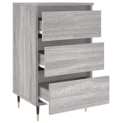 Mesita De Noche 2 Uds Madera Ingeniería Gris Sonoma 40x35x69 Cm_4