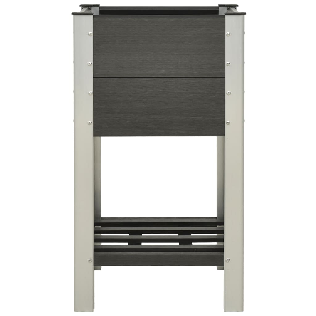Mesa De Cultivo Para Jardín Con Estante Wpc Gris 50x50x90 Cm_0
