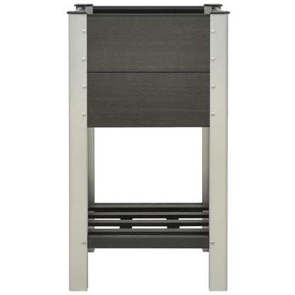 Mesa De Cultivo Para Jardín Con Estante Wpc Gris 50x50x90 Cm_0