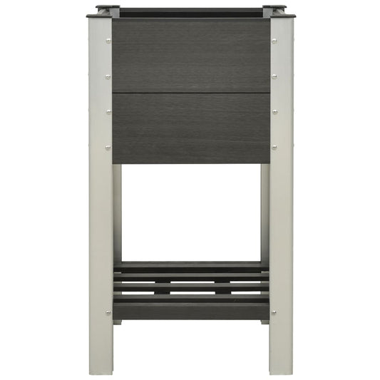 Mesa De Cultivo Para Jardín Con Estante Wpc Gris 50x50x90 Cm_0