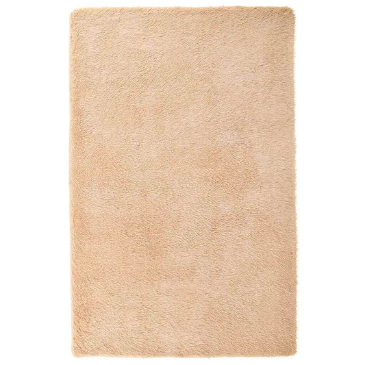 Vidaxl Alfombra Peluda De Pelo Largo Navarra Beige 130x200cm Poliéster_0