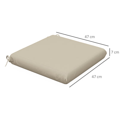Outsunny Conjunto De Cojines Para Sillas De Comedor 47x47x7 Cm Beige_2