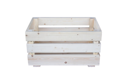 Caja De Fruta Decorativa De Madera Natural De 49 X 30 X 26 Cm