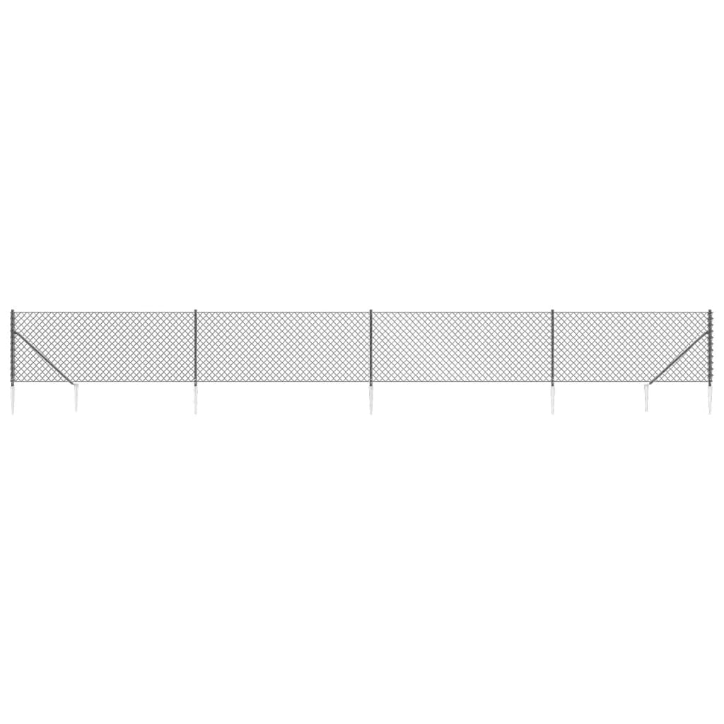 Cerca De Alambre Con Pinchos De Anclaje Gris Antracita 1,1x10 M / Vetonek_1