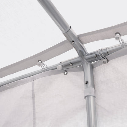 Outsunny Carpa 6x4x2.8m Acero Galvanizado Pabellon Carpas Boda Gazebo Cenador_3