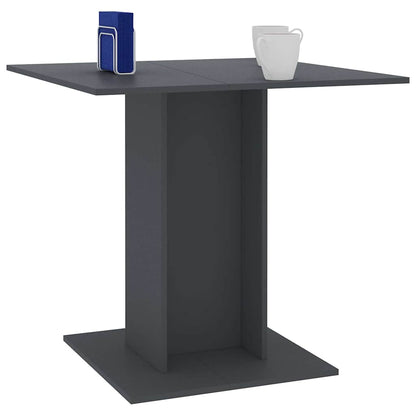 Mesa De Comedor De Madera Contrachapada Gris 80x80x75 Cm_1