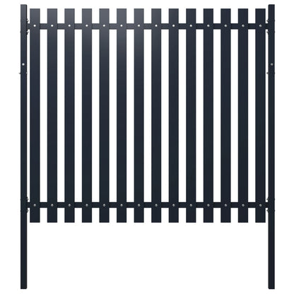 Panel De Valla Acero Recubrimiento Polvo Antracita 174,5x170 Cm / Vetonek_2