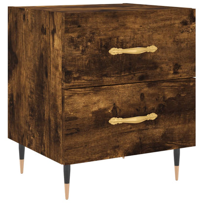 Mesita De Noche Madera Ingeniería Roble Ahumado 40x35x47,5 Cm_0