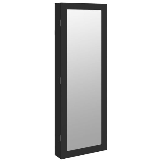Vidaxl Espejo Con Joyero Y Luces Led Para Pared Negro_0