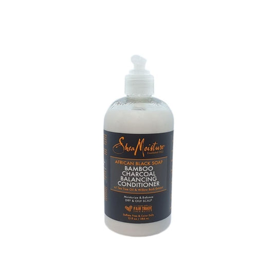 Acondicionador Equilibrante Jabón Negro Africano Carbón Bambú Shea Moisture 384ml_0