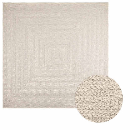 Vidaxl Alfombra Zizur Apariencia Yute Interior Exterior Crema_0