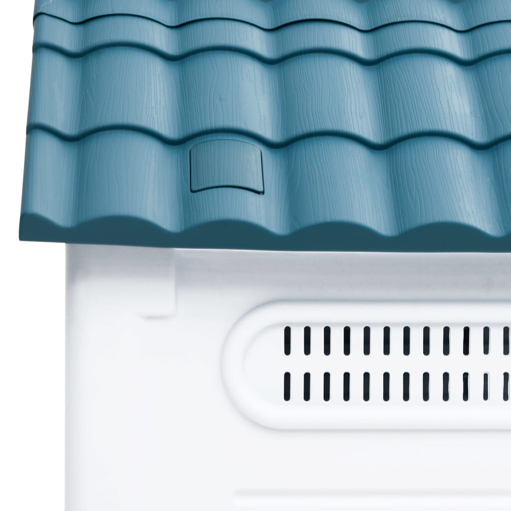Vidaxl Caseta Para Perros Polipropileno Azul 57x68x66 Cm_4