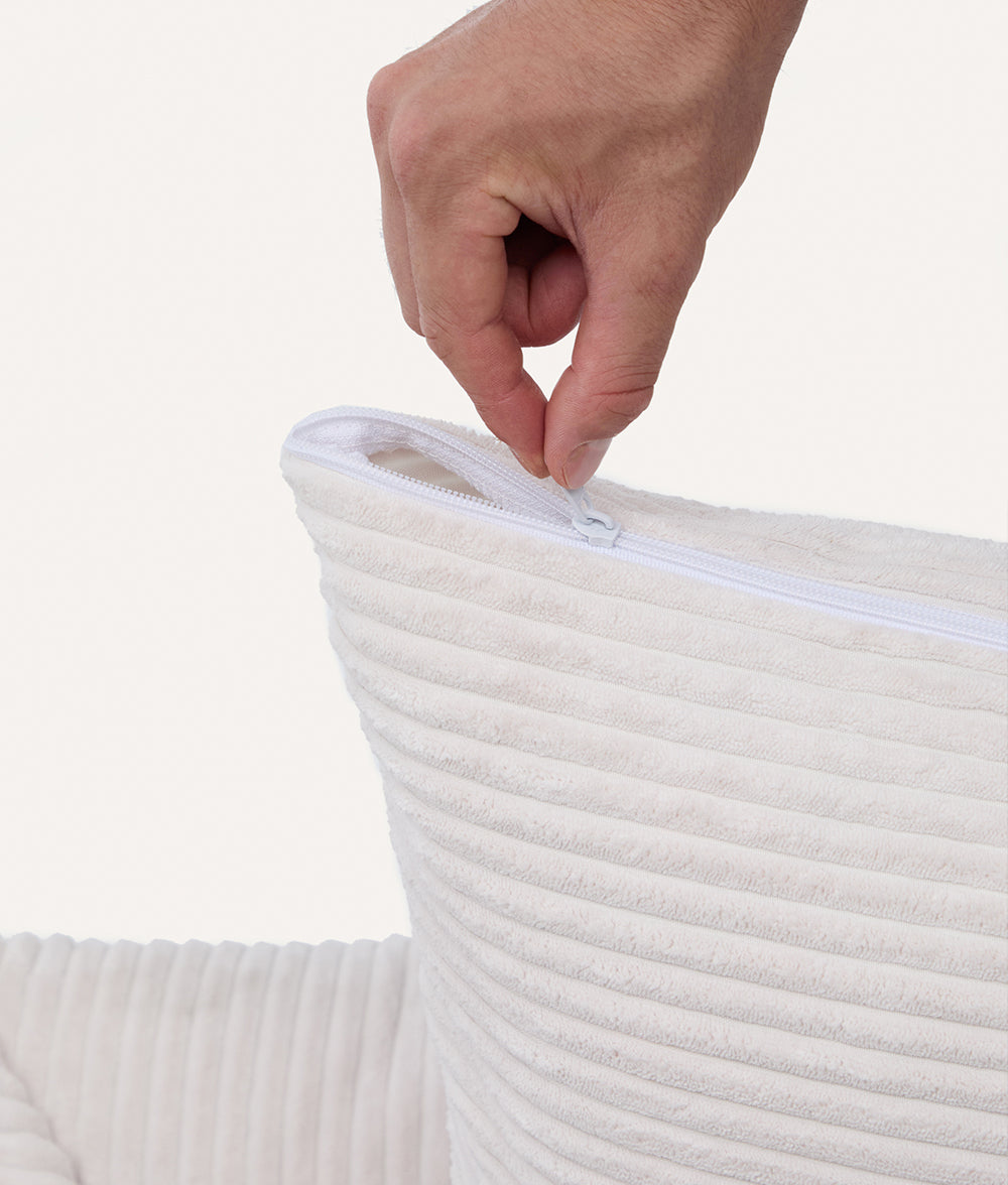 Cama Perro Pana Blanco Hueso, Snozy