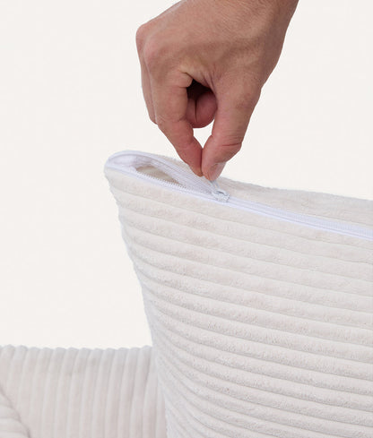 Cama Perro Pana Blanco Hueso, Snozy