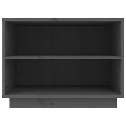 Armario Zapatero De Madera Maciza De Pino Gris 60x34x45 Cm / Vetonek_3