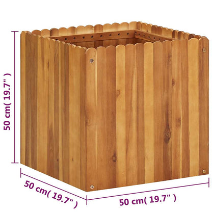 Arriate De Madera Maciza De Acacia 50x50x50 Cm_4