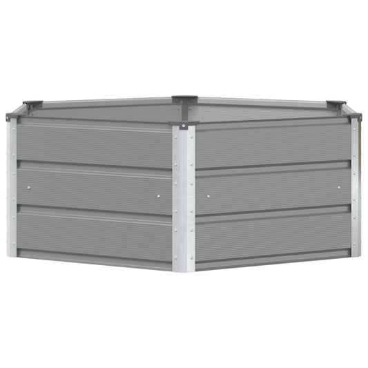 Jardinera Gris Claro 129 X 129 X 45 Cm Acero_0