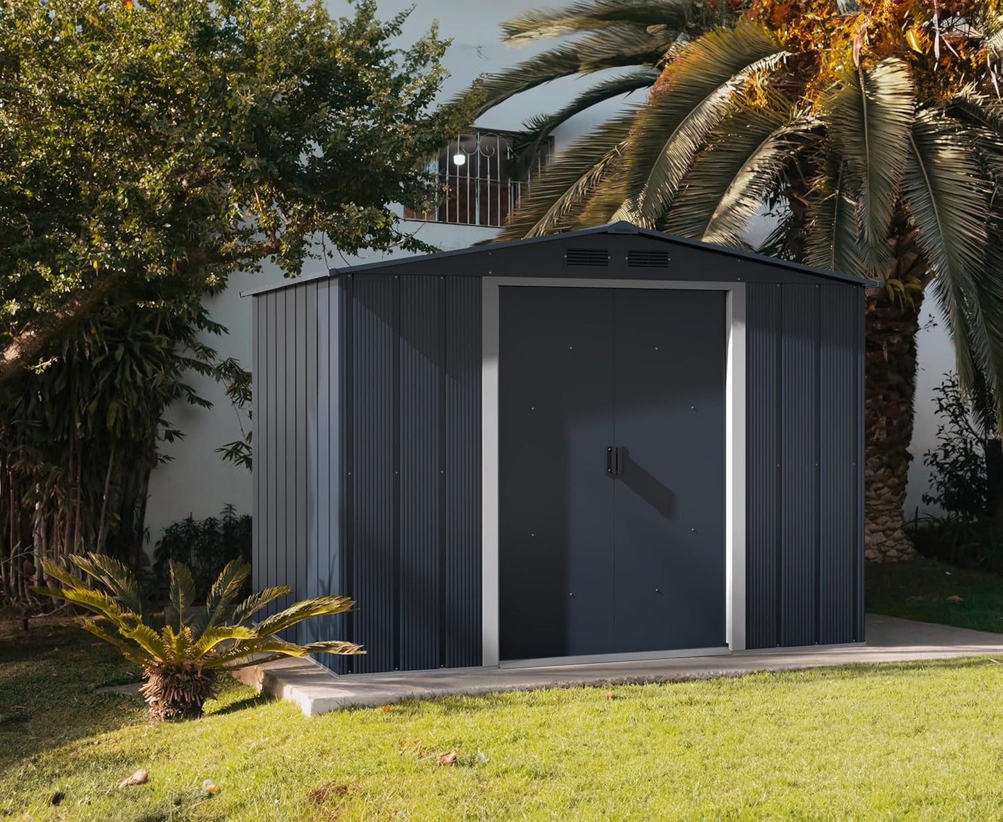 Duramax - Caseta Jardín - Eco Altea 8x6 - Metal - Color Gris Antracita_1