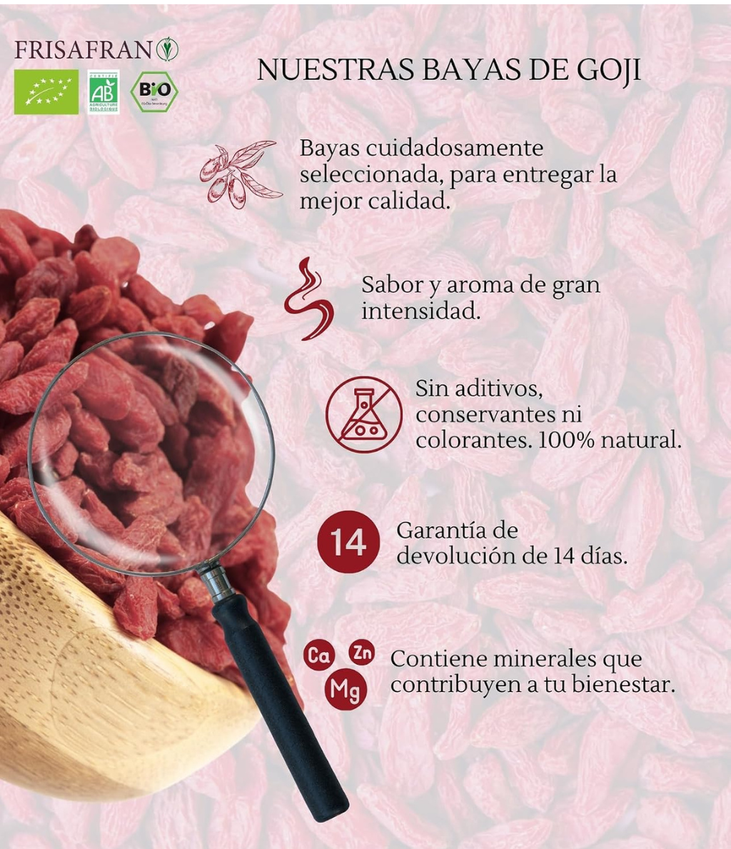 Bayas De Goji Deshidratadas Eco - Calidad Y Sabor | Frisafran 200 G_2
