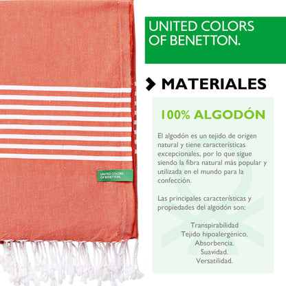 Set 2 Toallas Benetton Hamman 80x165cm 170gsm 100%algodon Rojo Casa Benetton_1