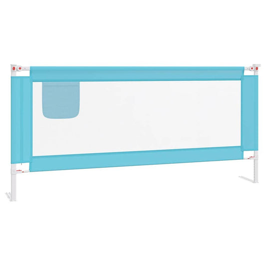 Vidaxl Barandilla De Seguridad Cama De Niño Azul Tela 200x25 Cm_0