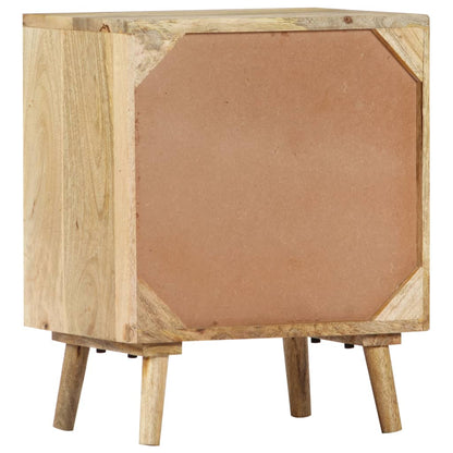 Mesita De Noche De Madera Maciza De Mango 40x30x50 Cm_2
