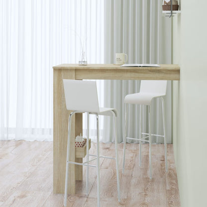 Mesa De Bar De Pared Contrachapada Roble Sonoma 102x45x103,5cm_4