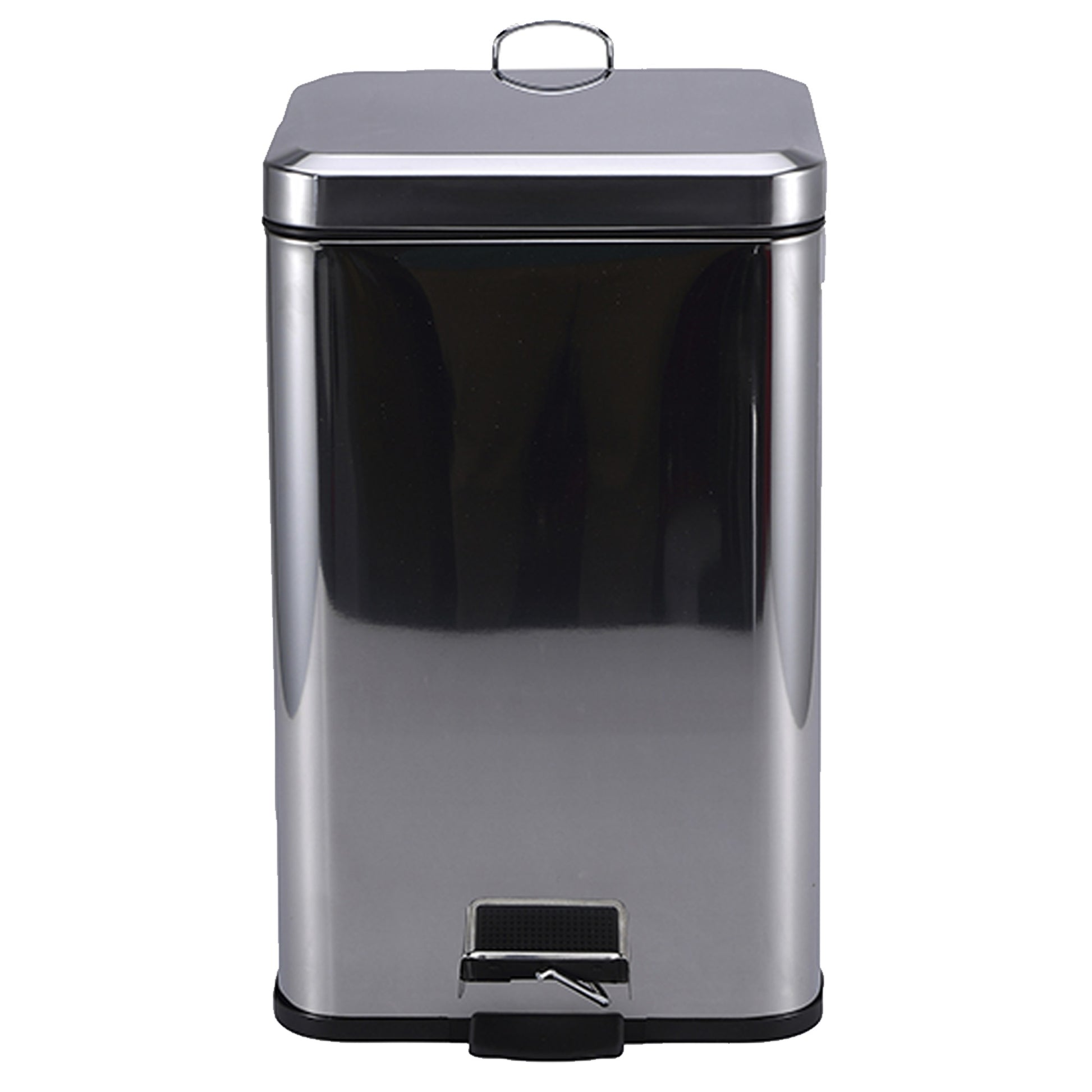Cubo De Basura Con Pedal Protenrop En Color Metalizado Fabricado En Acero Inoxidable 16 X 16 X 25,5 Cms