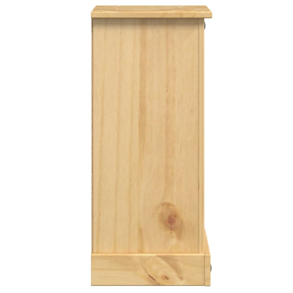Mesita De Noche Corona Madera Maciza De Pino 35x32,5x74 Cm_3