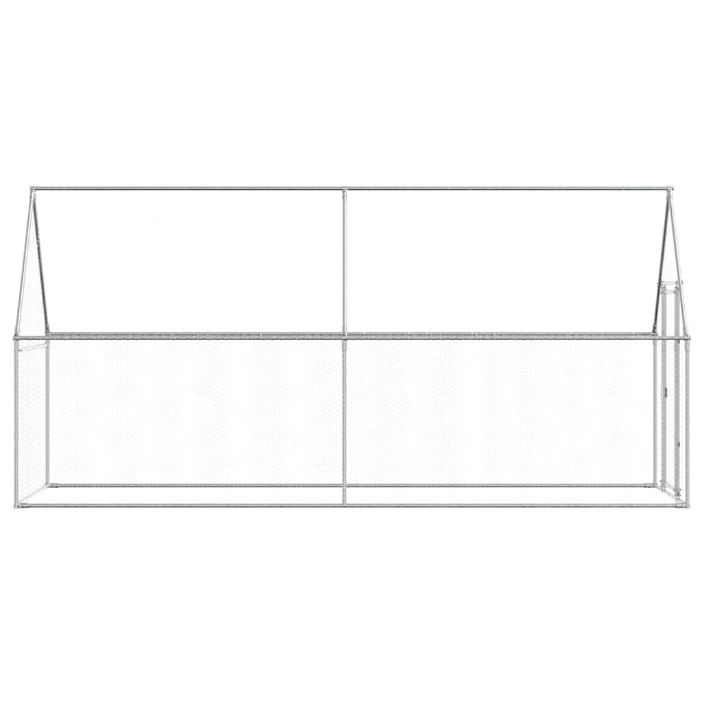 Vidaxl Jaula Para Gallinas Acero Galvanizado Plateado 400x100x190 Cm_4