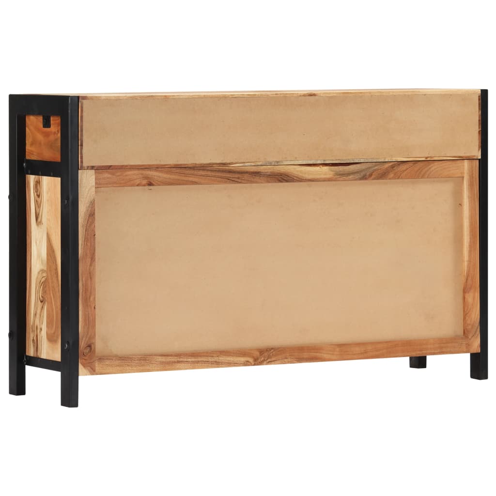 Aparador De Madera Maciza De Acacia 120x35x75 Cm_3