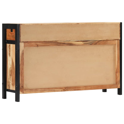 Aparador De Madera Maciza De Acacia 120x35x75 Cm_3