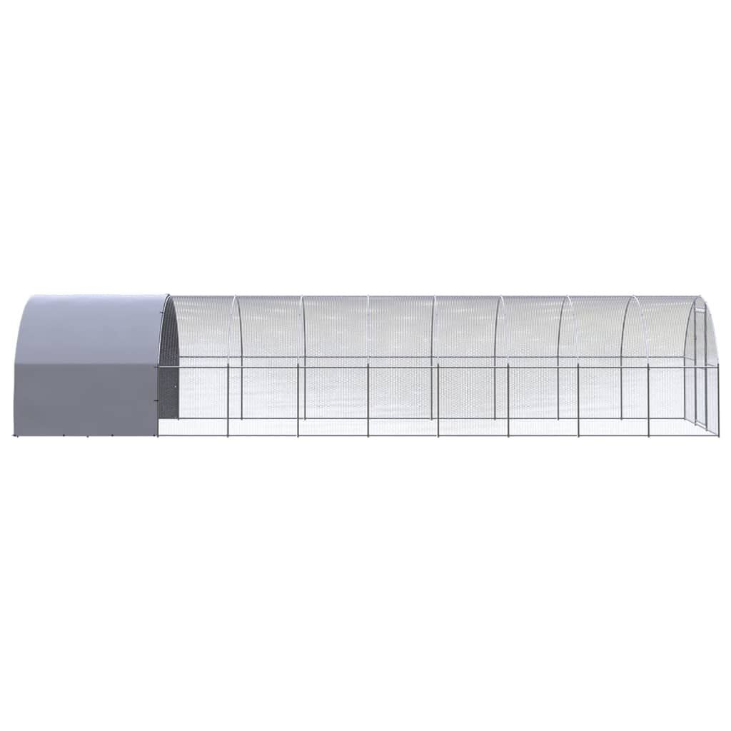 Vidaxl Gallinero De Exterior De Acero Galvanizado 3x10x2 M_3