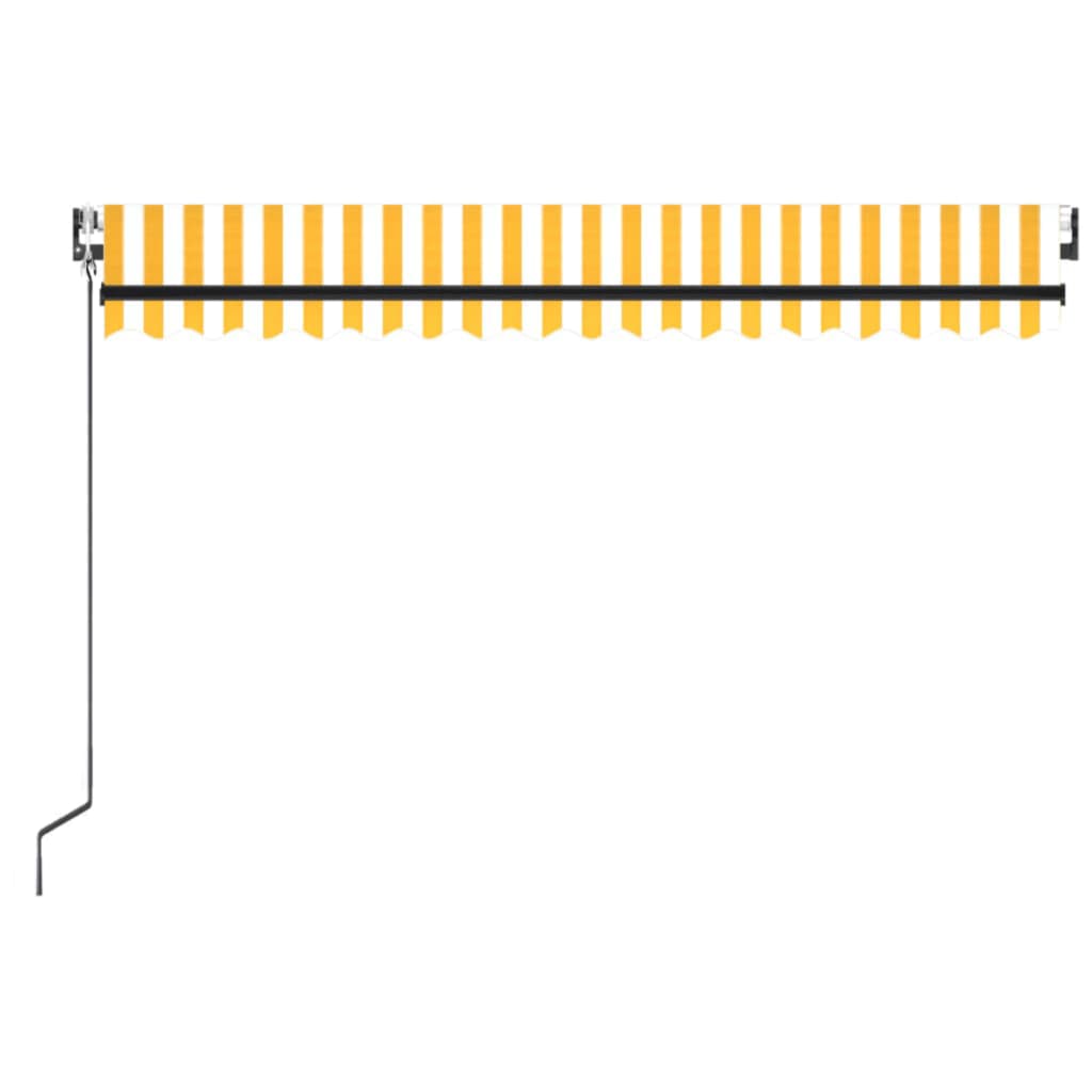 Toldo Automático Led Sensor De Viento Amarillo Blanco 400x350cm_2