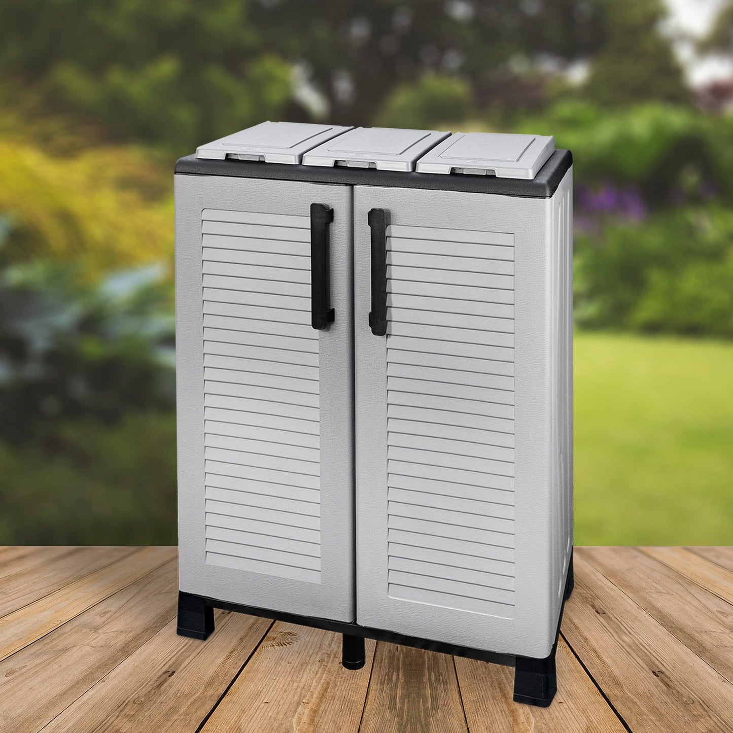 Armario De Media Altura En Polipropileno De La Linea Eco, Práctico Para Aprovechar Al Maximo El Espacio, L 680 X P370 X H 900 Mm._3