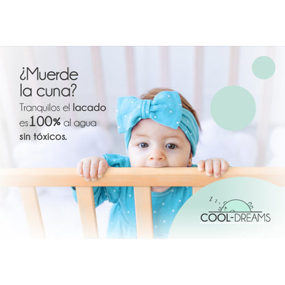 Cuna Colecho 120x60 Umami Con Colchon Morfeo Y 4 Ruedas. Con Normativa Europea Y Pintura Al Agua Sin Tóxicos_5