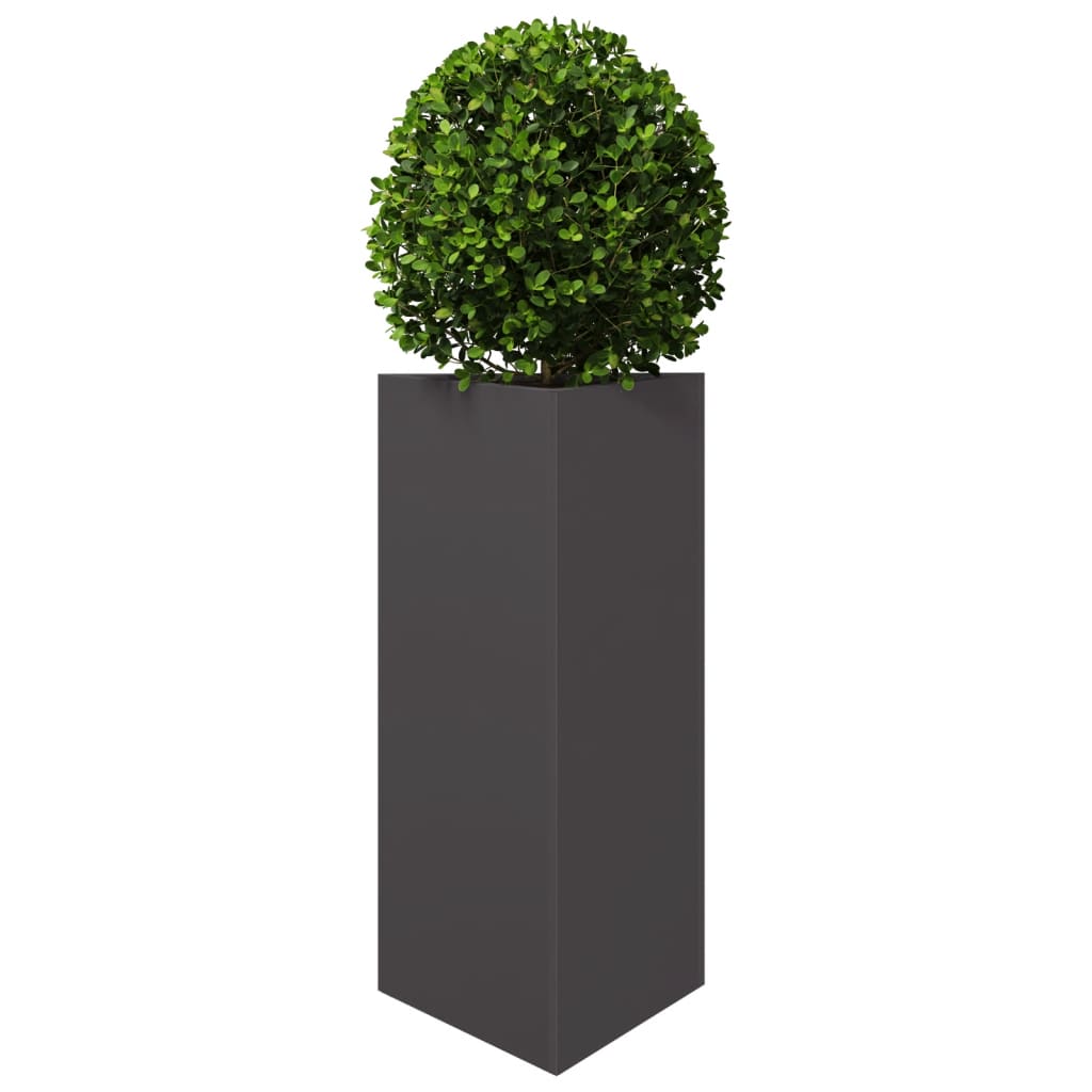 Jardinera Triangular Acero Negro 40x34,5x75 Cm_2