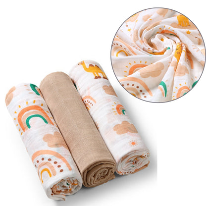 Pack 3 Muselinas Algodón 70x70 Cm Rainbow