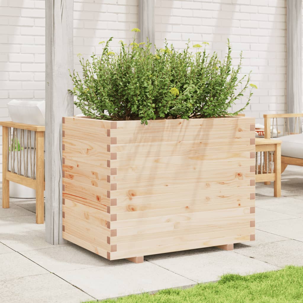 Jardinera Madera Maciza De Pino 90x60x72 Cm_2