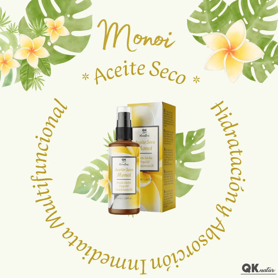 QKnatur - Aceite Seco Monoi. Hidratación Y Nutrición Para La Piel Y El Pelo. Con Una Rápida Absorción - 100 Ml._1