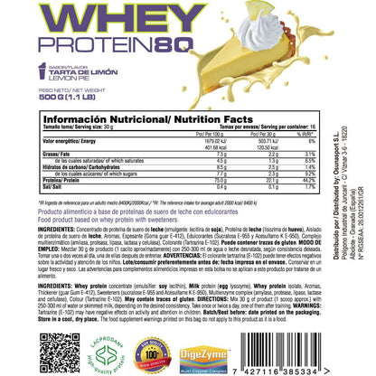 Whey Protein80 - 500g - Pastel De Limón - Aumenta La Masa Muscular - Masmusculo_5