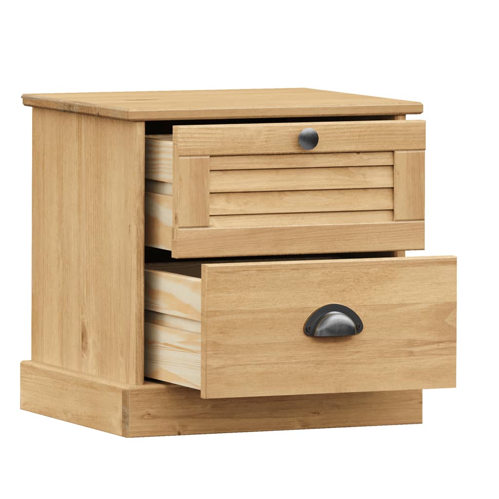 Mesita De Noche Vigo Madera Maciza De Pino 42x35x42 Cm_2