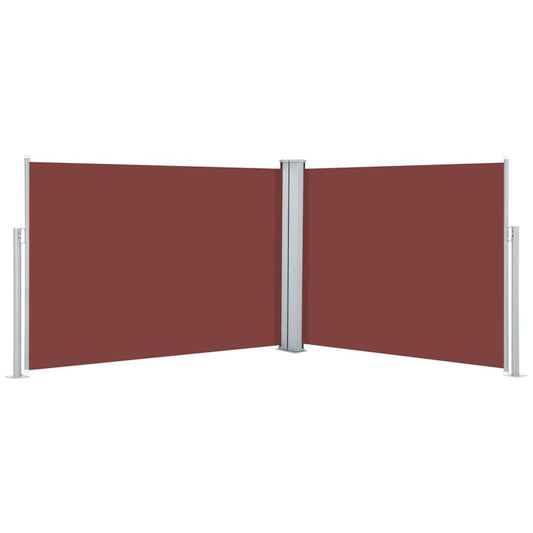 Vidaxl Toldo Lateral Retráctil Marrón 100x1000 Cm_0