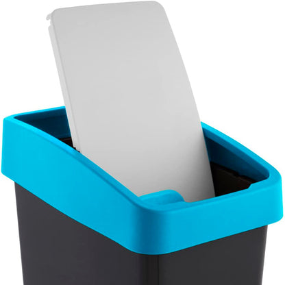Set De 3 Cubos De Basura Premium Magne Con Tapa Abatible, Tacto Suave De 10/25/45 Litros En Color Azul_5