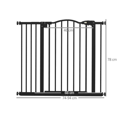 Pawhut Barrera De Seguridad Extensible Con Extensión 74-94x78 Cm Negro_2