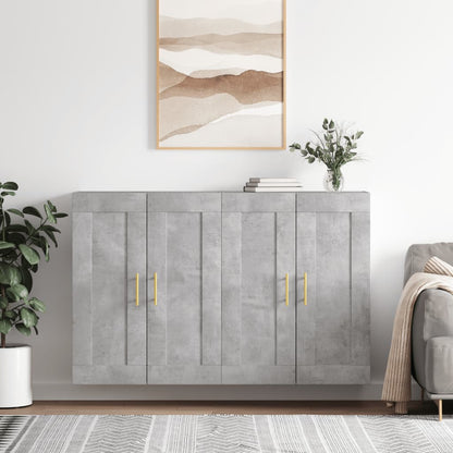 Armarios De Pared 2 Uds Madera De Ingeniería Gris Hormigón_0